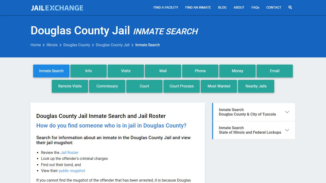Inmate Search: Roster & Mugshots - Douglas County Jail, IL